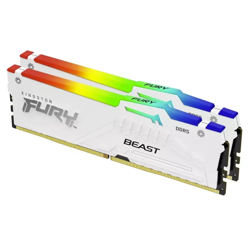 Kingston FURY White RGB 32GB(2 - 64Gb Ddr5 6000Mhz Cl30 2X32Gb Desktop のレビューと価格
